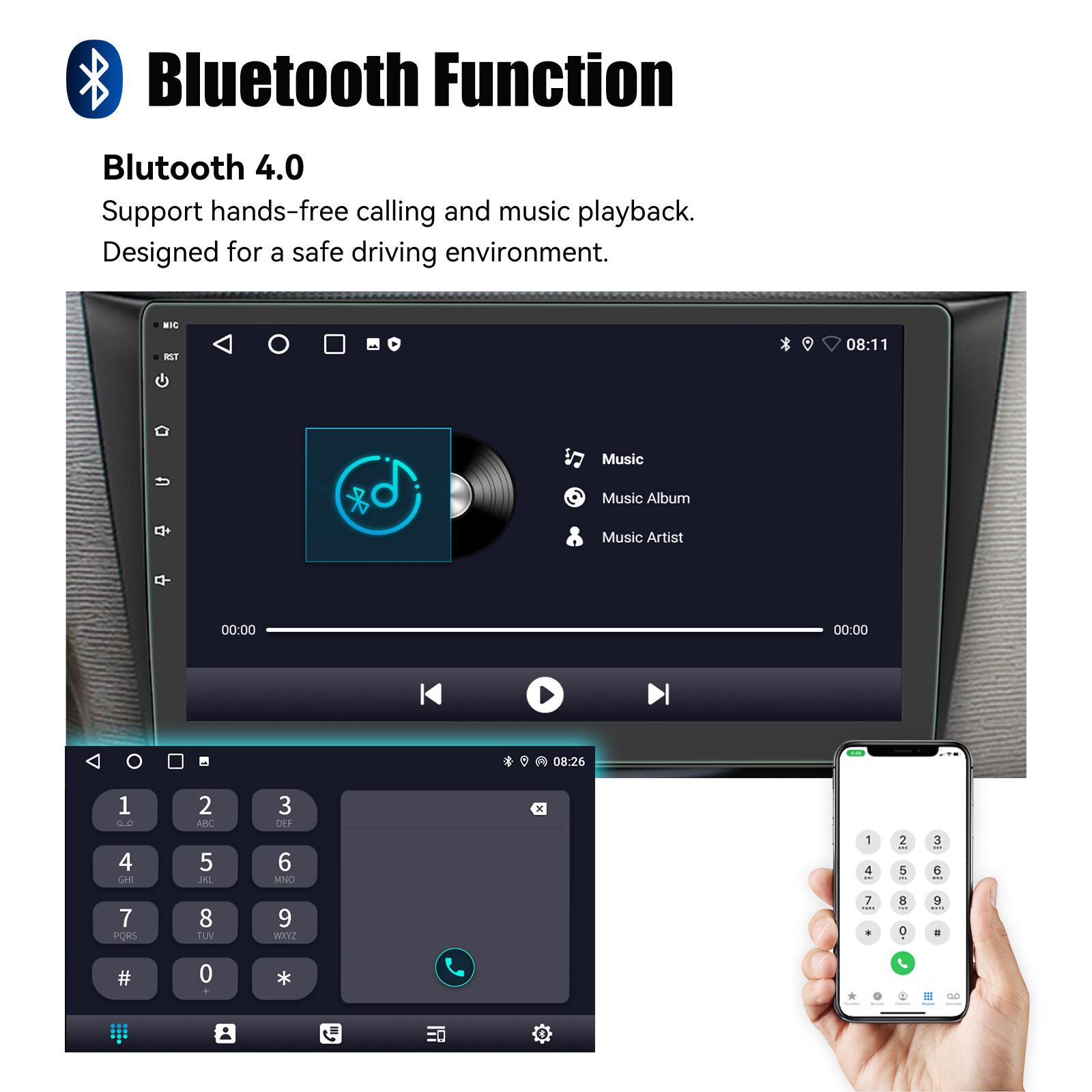7 Inch IPS Touchscreen Car Stereo Wireless Apple Carplay & Android Auto AirPlay