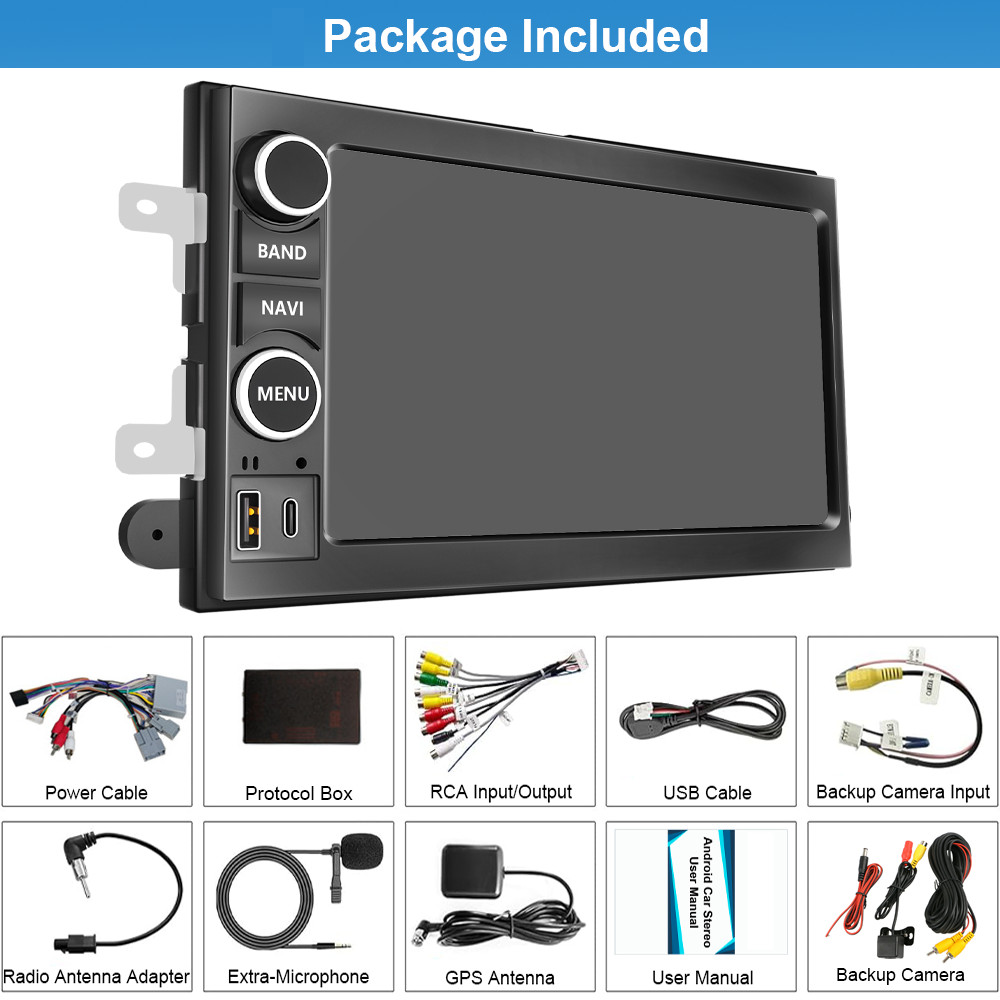 Wireless Apple Carplay Car Radio Stereo GPS For Ford F150 Mustang 2004-2008
