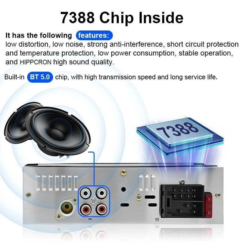 Bluetooth Car Stereo Audio In-Dash FM Aux Input Receiver SD USB MP3 Radio Player