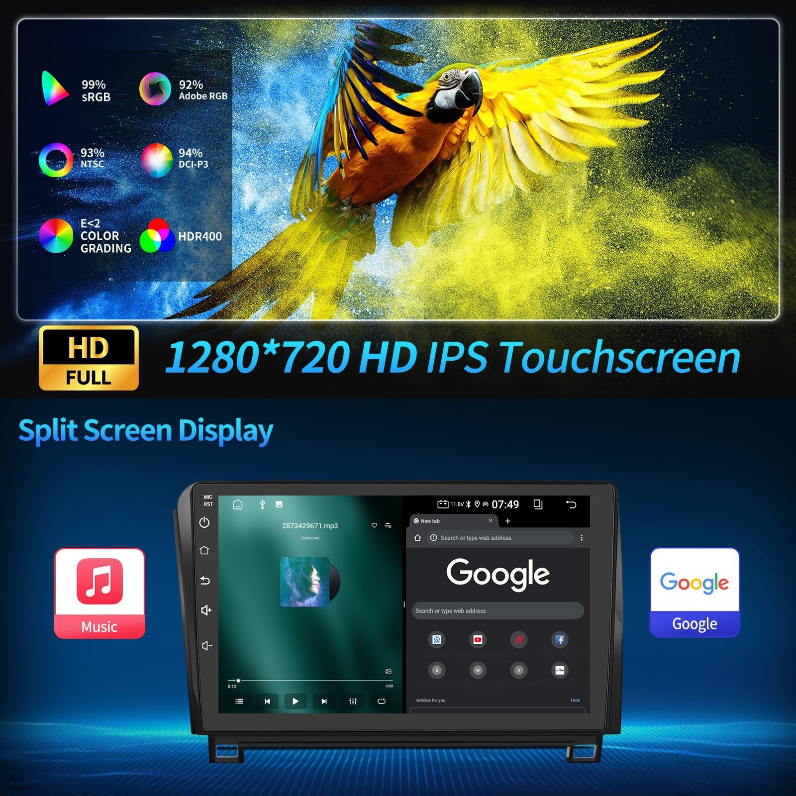 Car Radio for Toyota Tundra 2007-2013 Sequoia 2008-2018 Radio Upgrade with Wi…