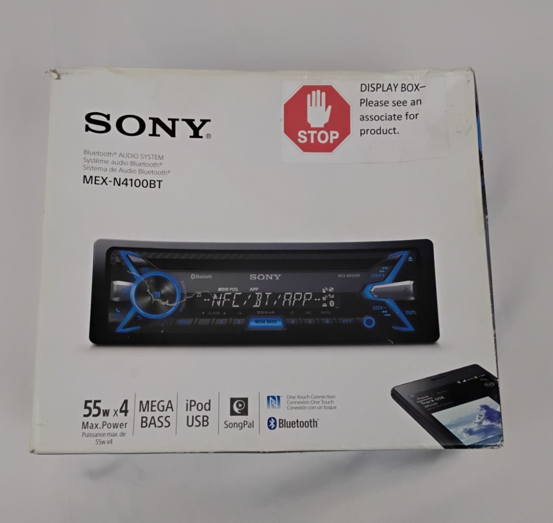 Sony Bluetooth Audio System MEX-N4100BT Radio/CD Player New in Open Box #J5138