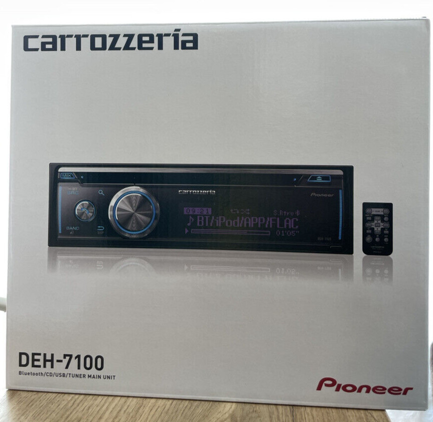Pioneer Carrozzeria DEH-7100 1DIN CD / USB / Bluetooth Car Audio 200 Watts
