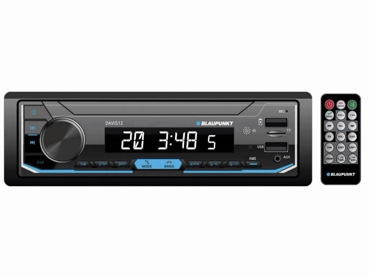Blaupunkt DAVIS12 Mechless AM/FM Receiver With Bluetooth USB/SD Inputs & Remote