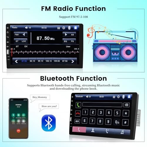 9″ Car Radio Single Din 1080P Touch Screen with Mirror Link