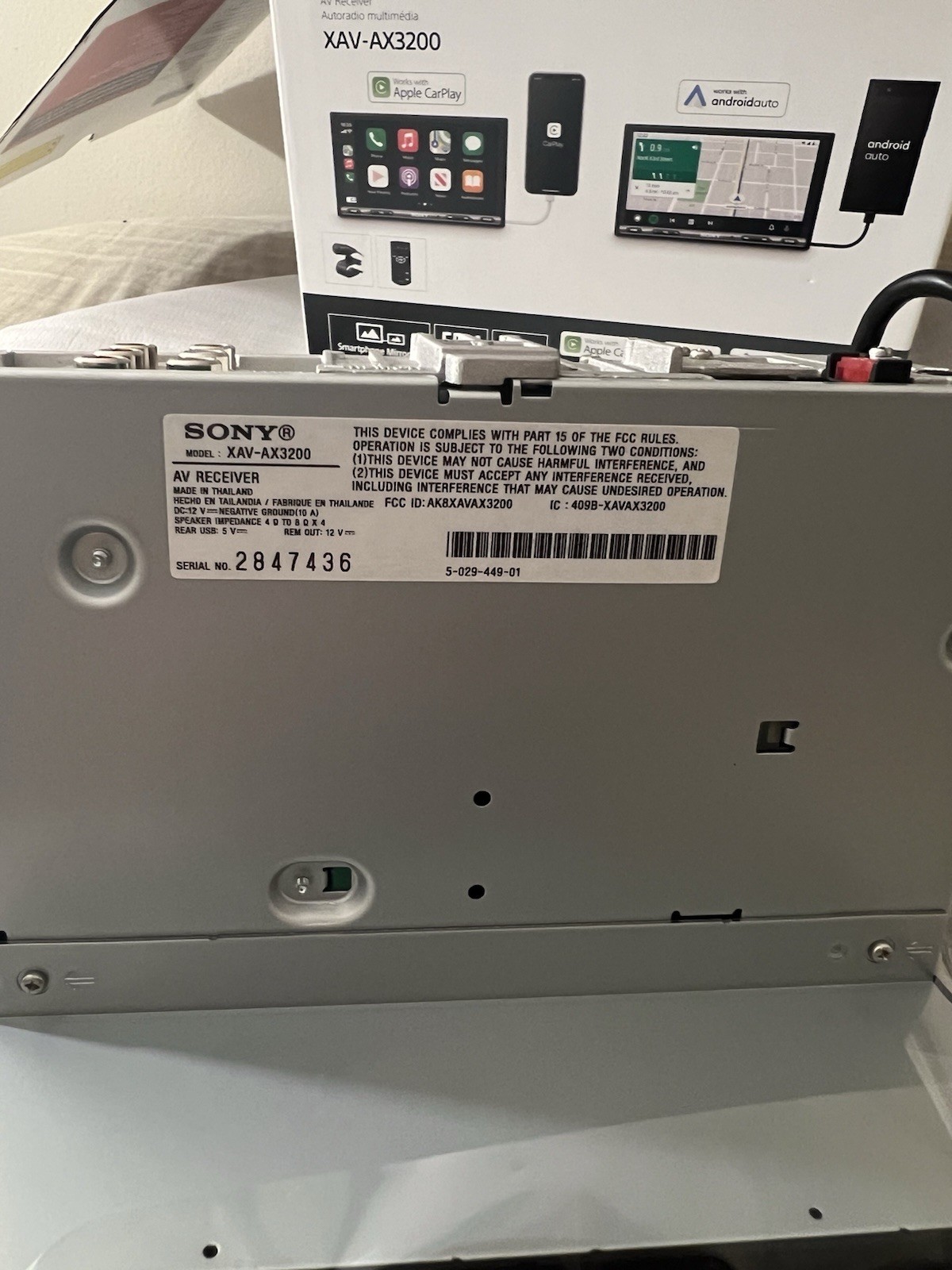 Sony XAV-AX3200 AV Multi Media Receiver Car Stuck On Ok Screen Need Repair