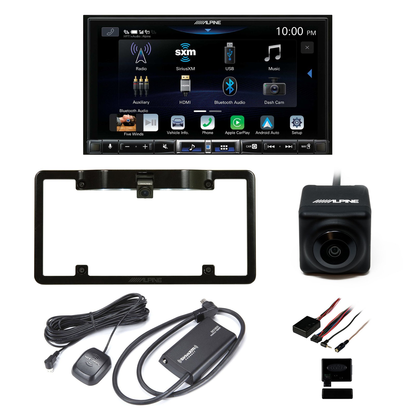 Alpine iLX-507 7″ CarPlay/Android Auto Receiver w/ Satellite Tuner & Backup Cam