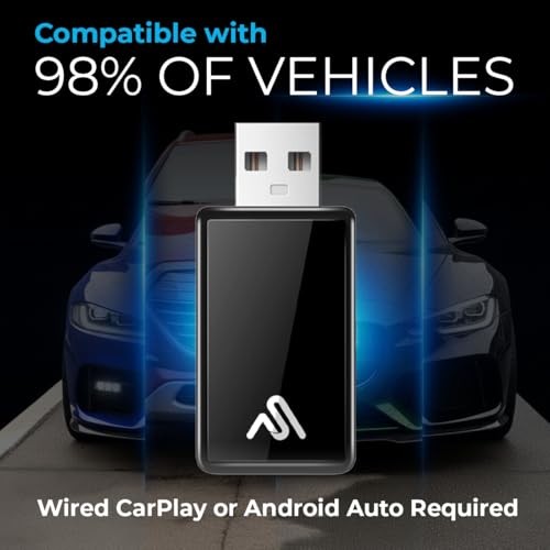 8PRO Wireless Adapter – Convert Wired CarPlay or Android Auto to Wireless,