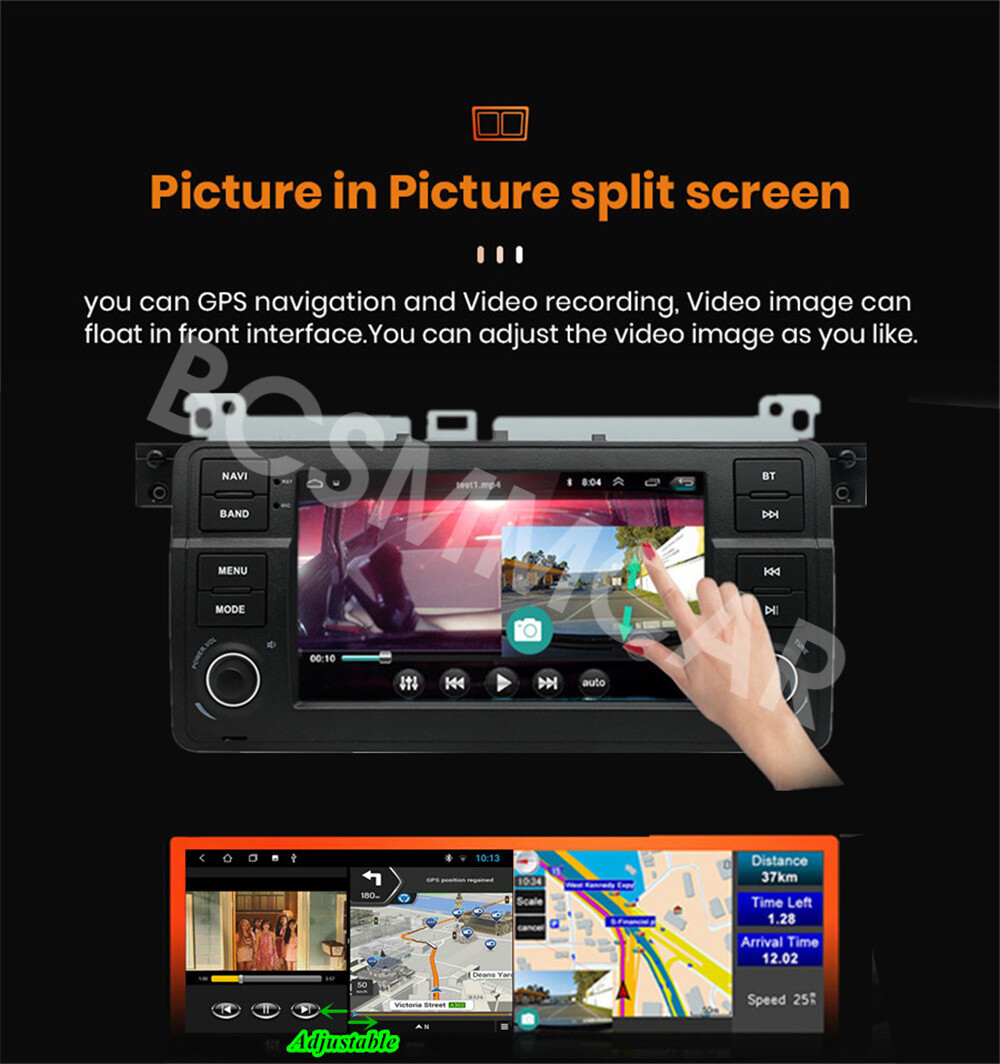2DIN Car Radio MP5 Player Head Unit BT FM Fit For BMW E46 2-door Coupe 1999-2006