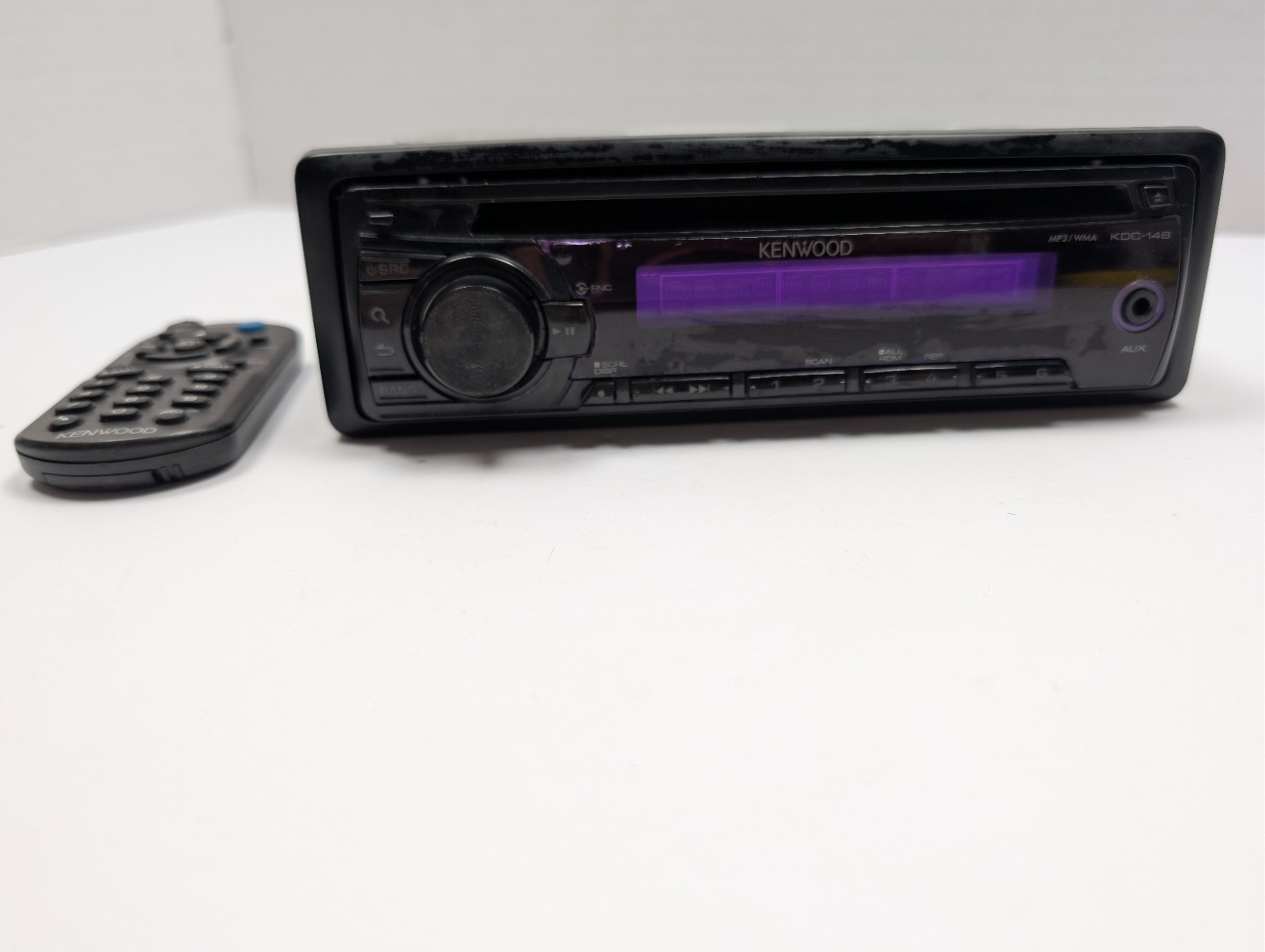 Kenwood KDC-148 CD MP3 WMA Car Stereo Receiver w/ Remote Untested