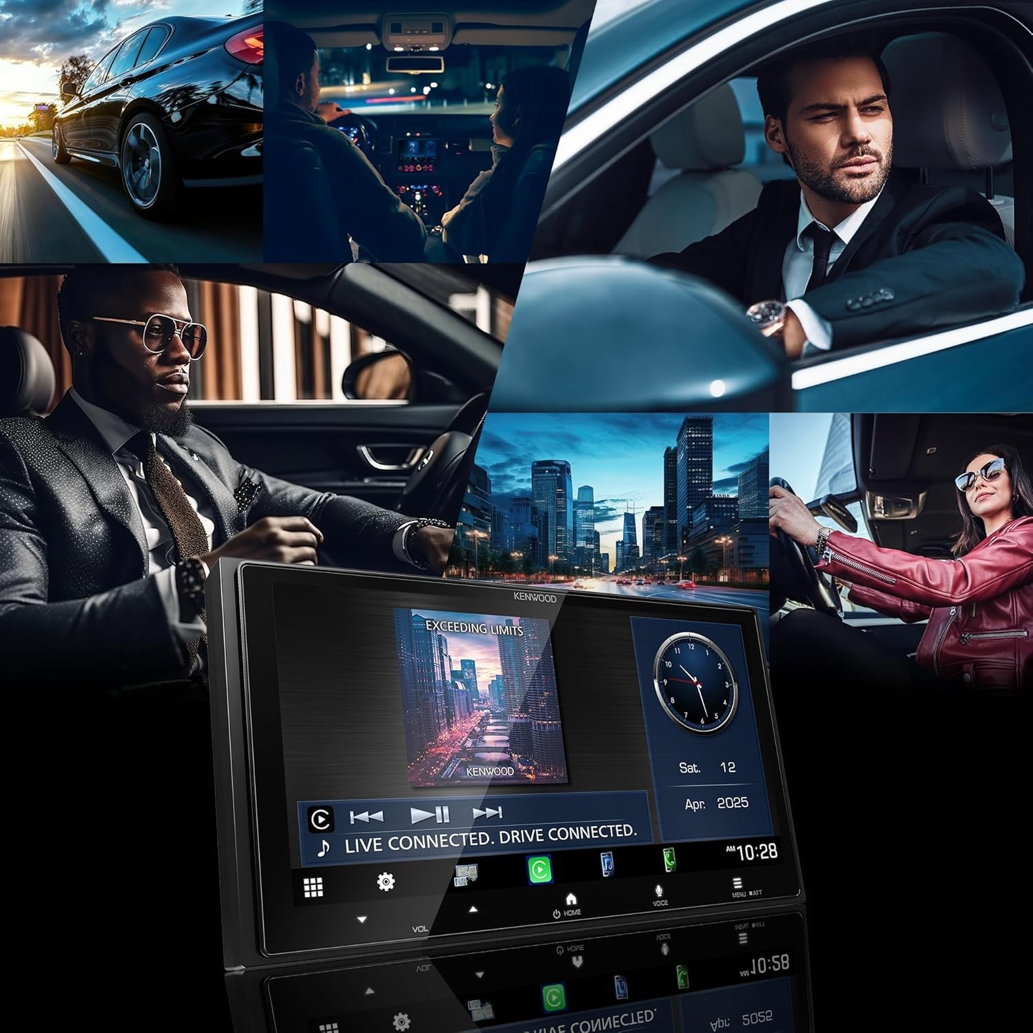 Kenwood DMX8710S AM FM HD 6.2″ Car Stereo, Wireless Apple CarPlay, Android Auto