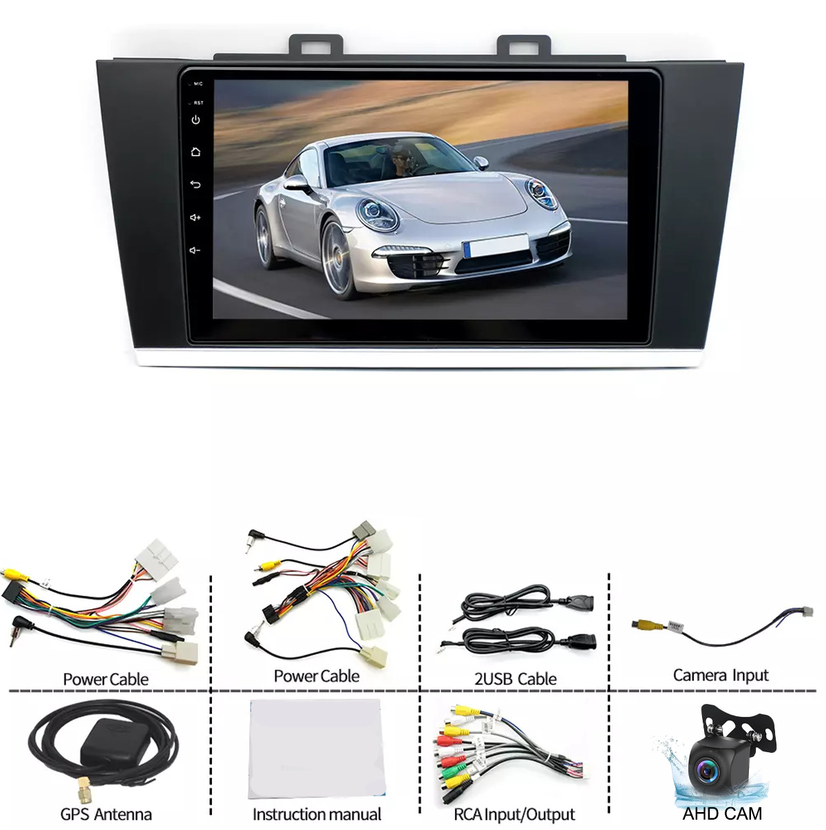 Car Radio Stereo Carplay For 2015-2018 Subaru Legacy Outback Navi 4+64G 9in