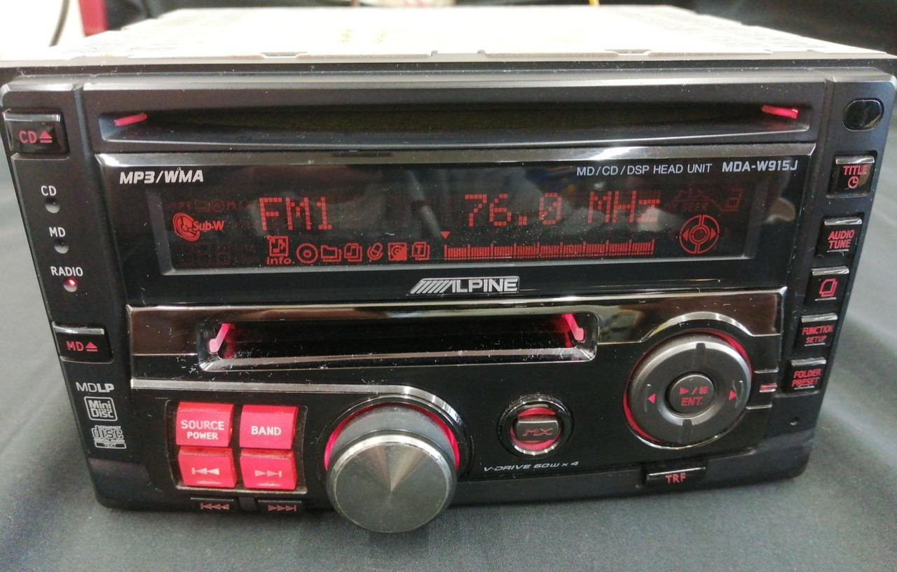 Alpine MDA-W915J CD MD Player Tested Working Used From JAPAN
