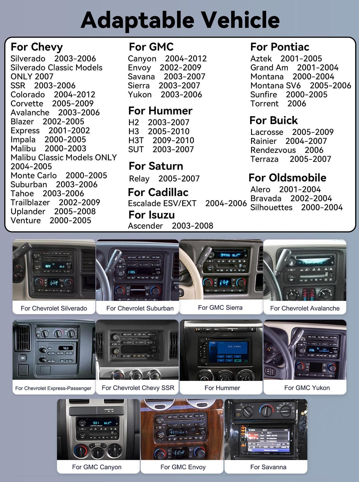 [2+64G] Car Stereo Radio for Chevy Chevrolet Silverado SSR Tahoe 2003-2006 Im…