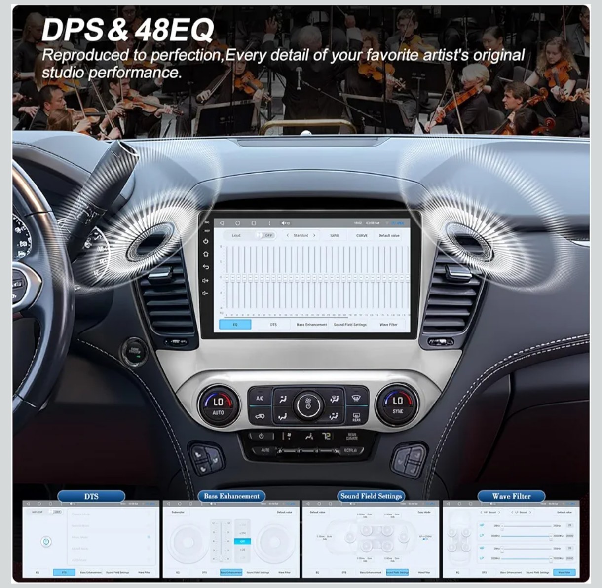 2015-2019 Chevy-Suburban/Tahoe, GMC-Yukon, 10.1″ 8-Core, 4/64GB