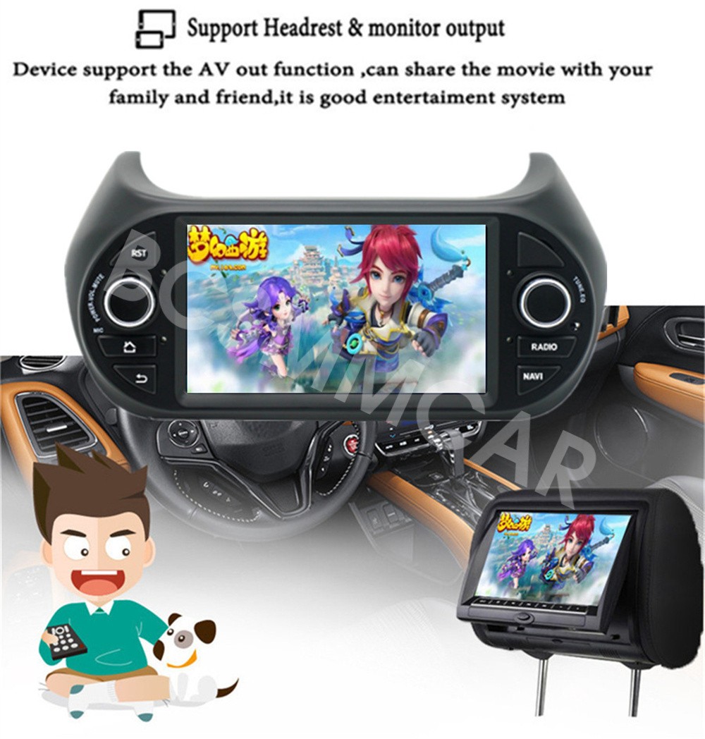 Fit For Fiat Fiorino 2008-2017 For Carplay Radio Stereo 7in Android 14 GPS 4+32G