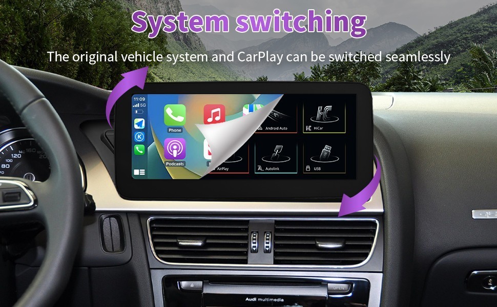 12.3″ For Audi A4 S4 A5 S5 2008-2016 Android Car Radio Stereo CarPlay GPS 8+128G