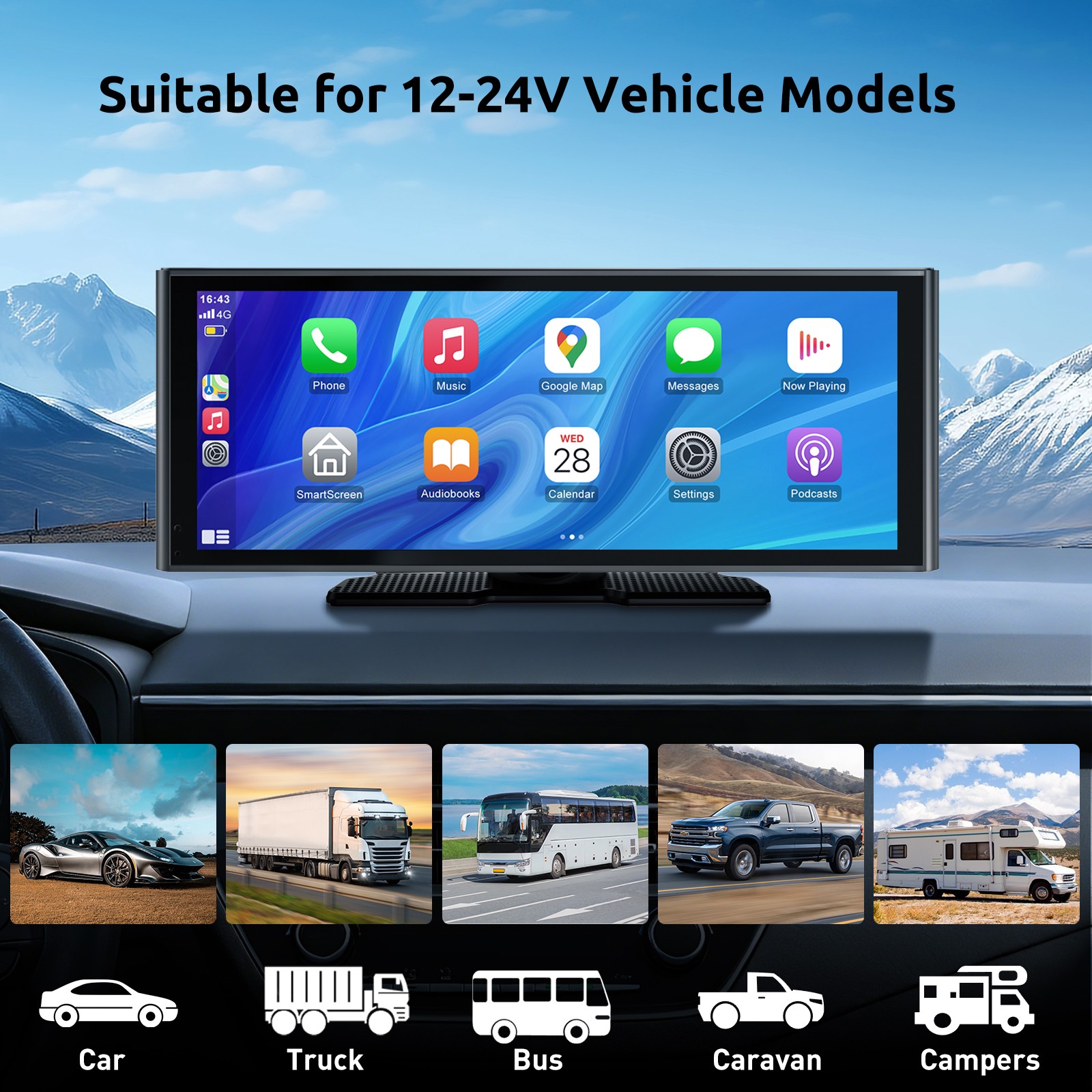 Car Radio Aux Input Stereo Audio In-Dash FM Receiver USB MP3 Player Bluetooth SD