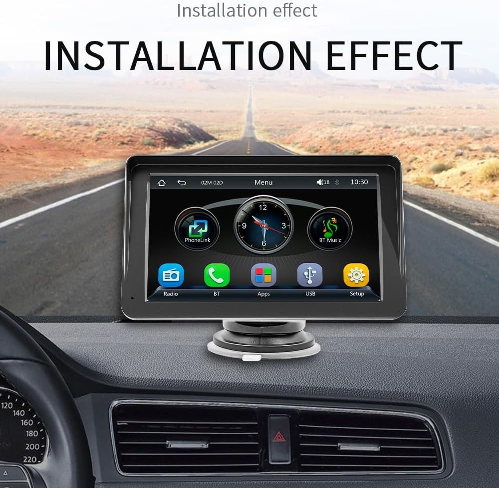 Wireless Android 13 Carplay Car Stereo Radio GPS WIFI Bluetooth Touch Screen 7″