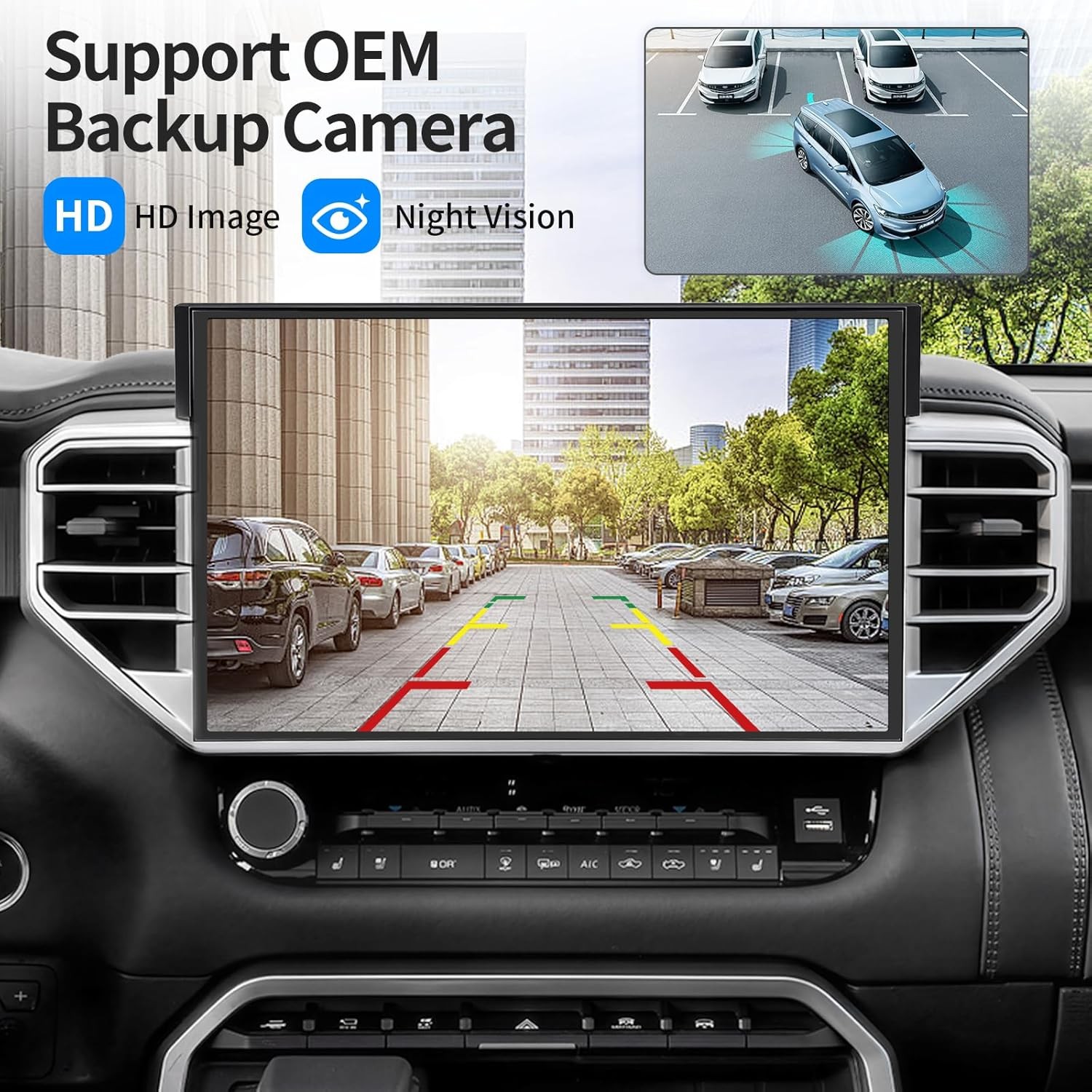 14.6” Large Screen Car Radio Stereo GPS Carplay For Toyota Tundra 2019~2024