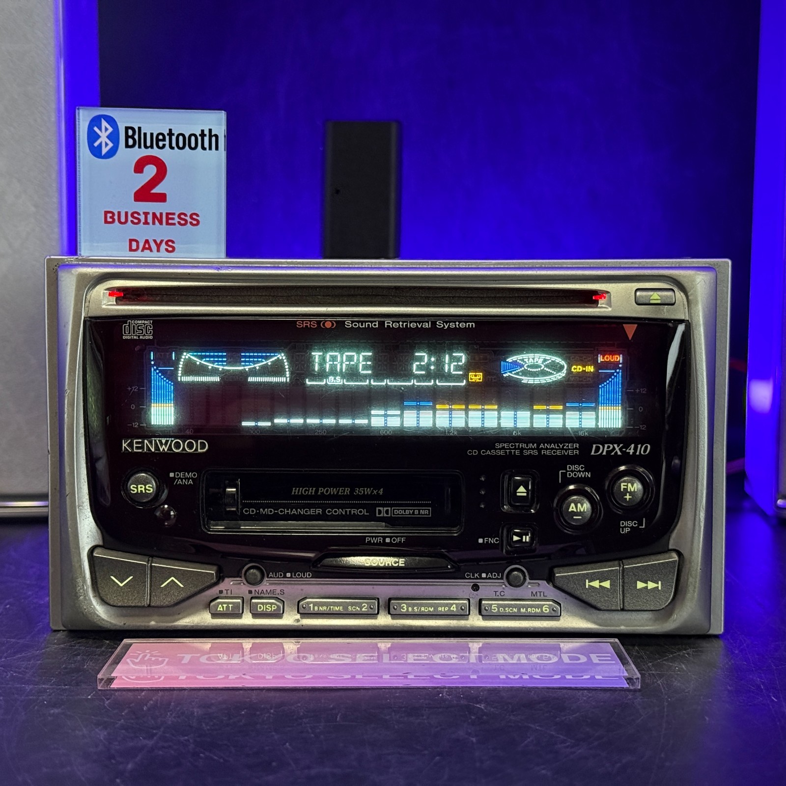 KENWOOD DPX-410 Car Audio CD Cassette Player 2DIN 1998 JDM SRS Tested In Stock