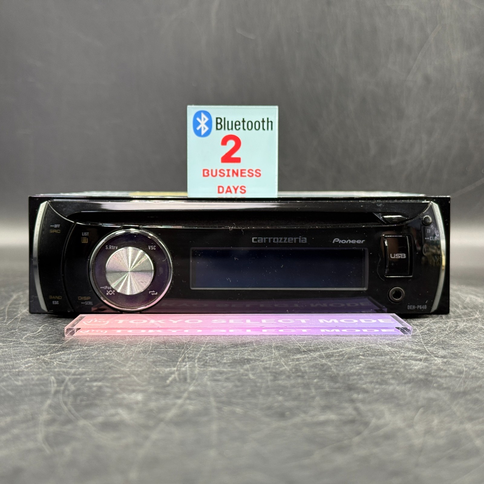 Pioneer Carrozzeria DEH-P640 1DIN Car Audio CD USB Added Bluetooth Tested Stock