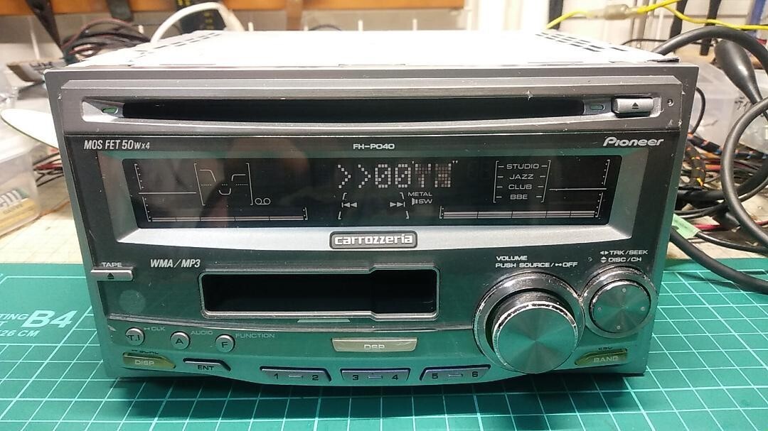 Pioneer Carrozzeria FH-P040 2DIN Cassette CD Car Audio Tuner Used Japan
