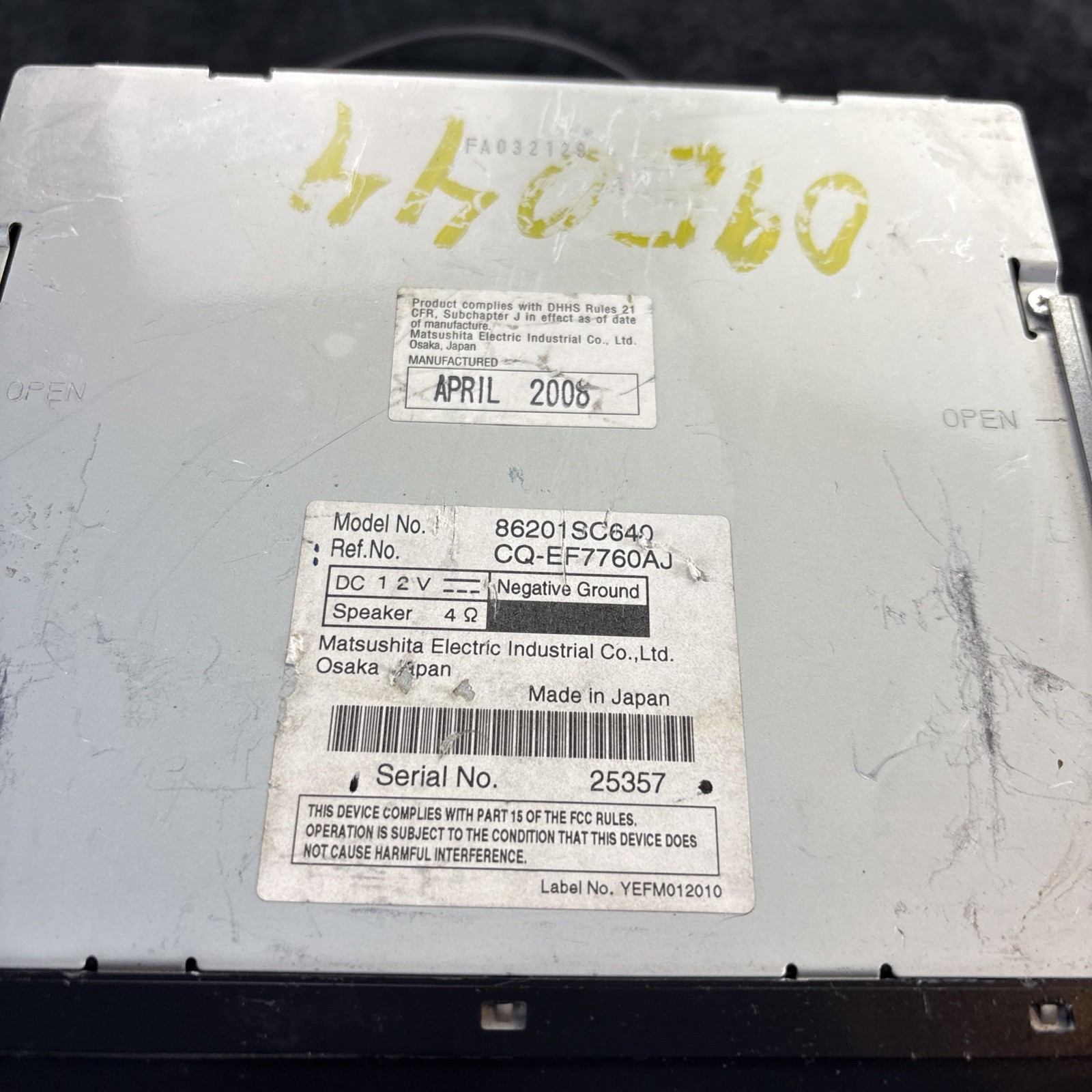 08 09 10 11 Subaru Impreza AM FM XM CD radio receiver OEM 86201FG600 CZ601U1