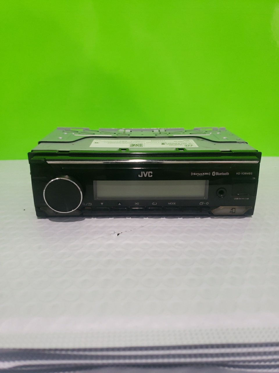 JVC KD-X38MBS Single DIN Marine MotorSport Bluetooth USB AUX LED Good Condition