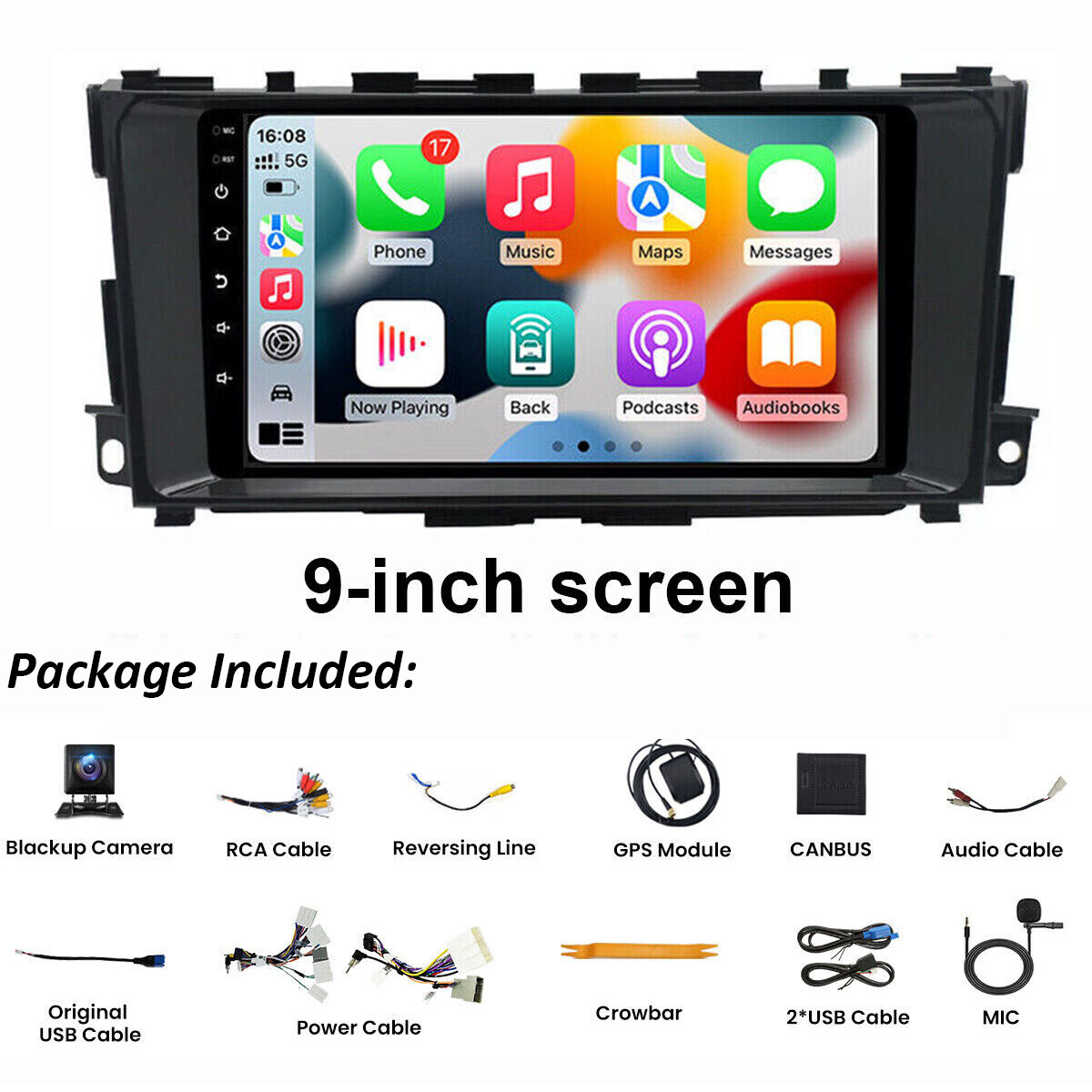 For 2015 2016 2017 Nissan Altima Radio GPS Stereo Apple CarPlay & Android Auto