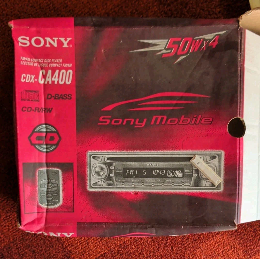 NOS Sony CDX-CA400 Compact Disc Player, 50W x 4, NEVER INSTALLED 2002