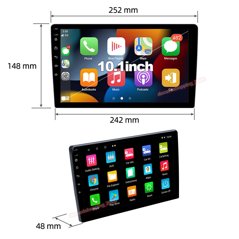 2 Din 7 9 10inch Android Universal WiFi GPS Car Radio Carplay Multimedia Player