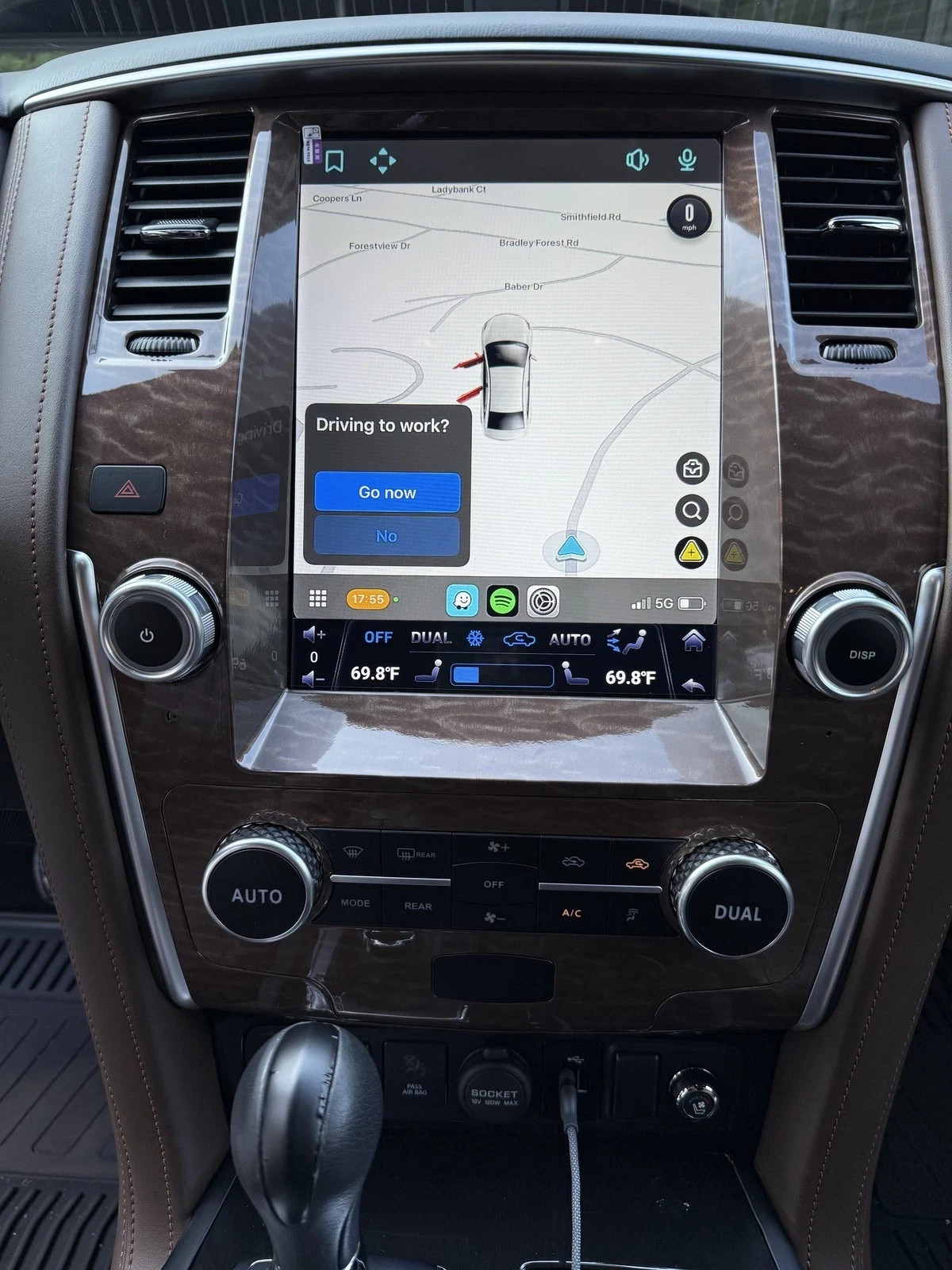 Tesla Style Car Radio GPS Navigation CarPlay For Nissan Armada 2014-2021 32GB