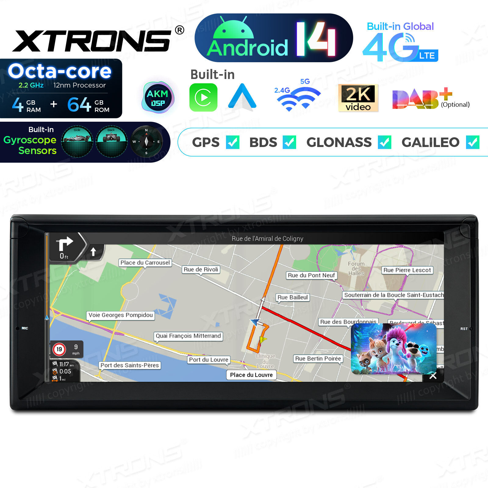 For BMW E39 E38 Android 14 GPS Navigation 10.25 Car Stereo 8-Core 4GB 64GB LTE