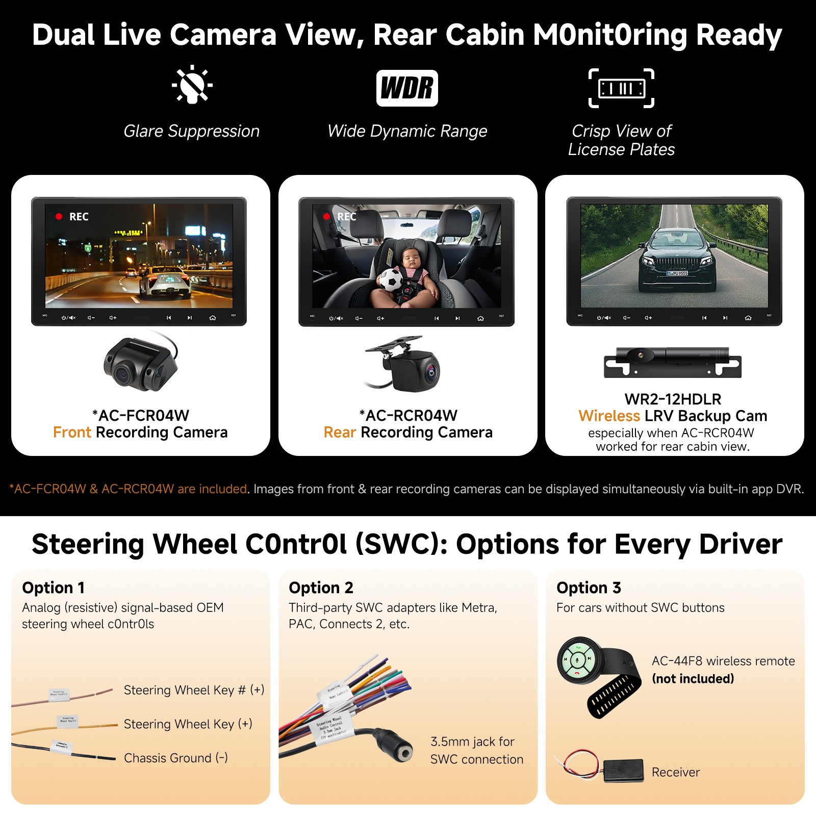 ATOTO 7″ S8 Ultra Level Android Car Stereo 2DIN Dual Bluetooth Front & Rear CAM