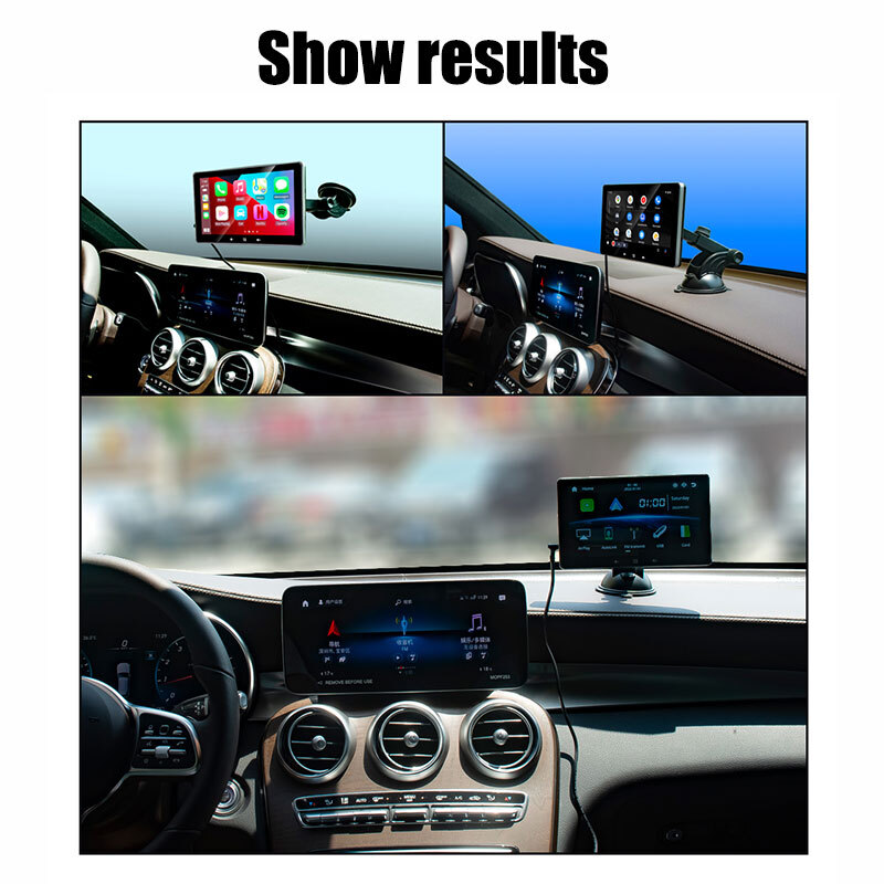 Portable 7 inch Car Radio Stereo CarPlay Android Auto IPS Touchscreen Universal
