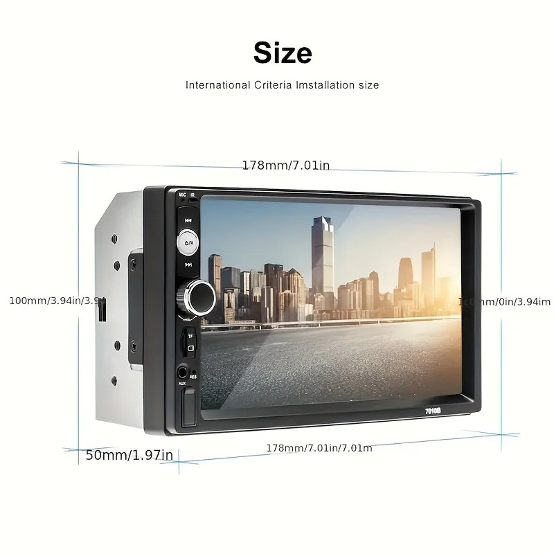 Car MP5 Media Player with USB/TF/AUX Input 2 Din Autoradio with Mirror Link