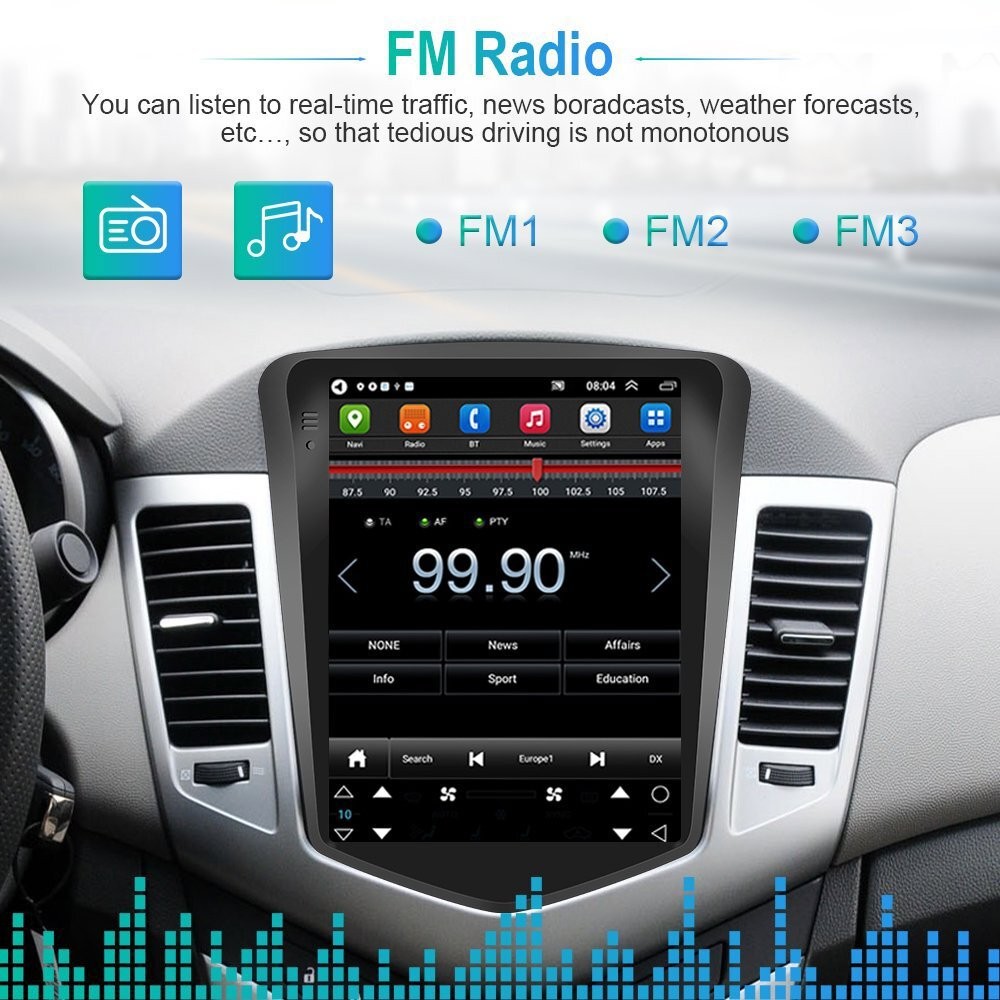 64GB For Chevy Cruze 2009-2015 Android 15 Car Stereo Radio 9.7″ GPS Navi Carplay