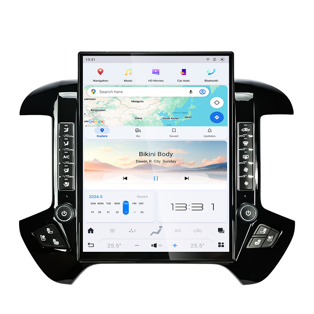 15.6″ For Chevrolet Silverado Gmc Sierra 2013-2020 Car Radio Tesla Style Stereo