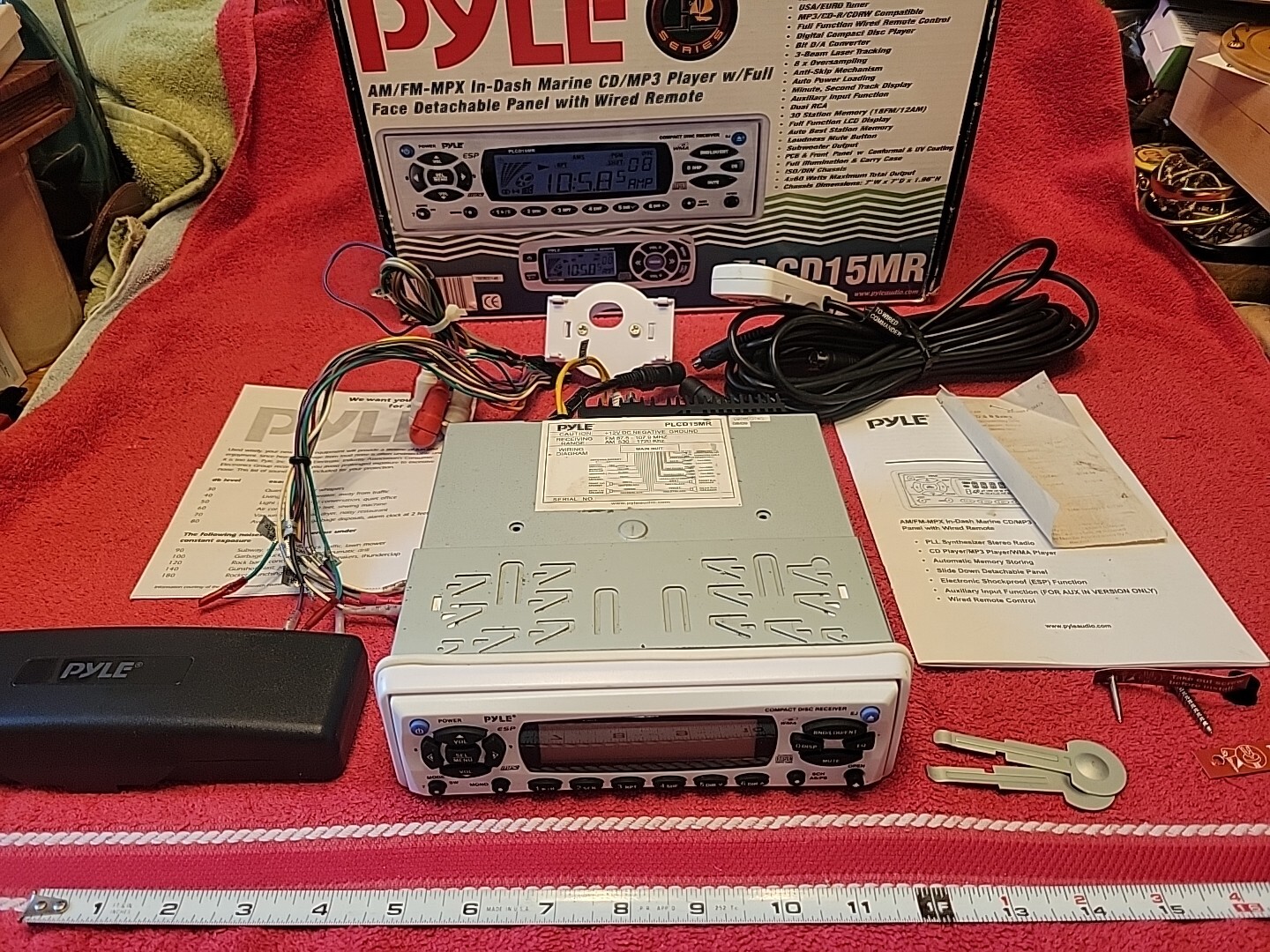 PYLE AM/FM-MPX IN DASH MARINE CD/MP3 PLAYER HYDRA SERIES PLCD15MR