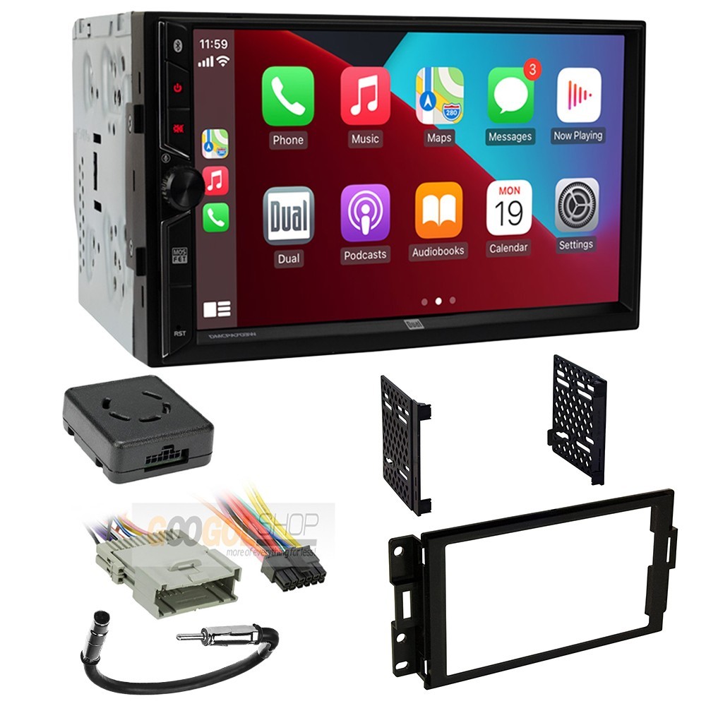 Dual 7″ Wireless Carplay Car Stereo AM/FM Radio for 2004-2008 Pontiac Grand Prix
