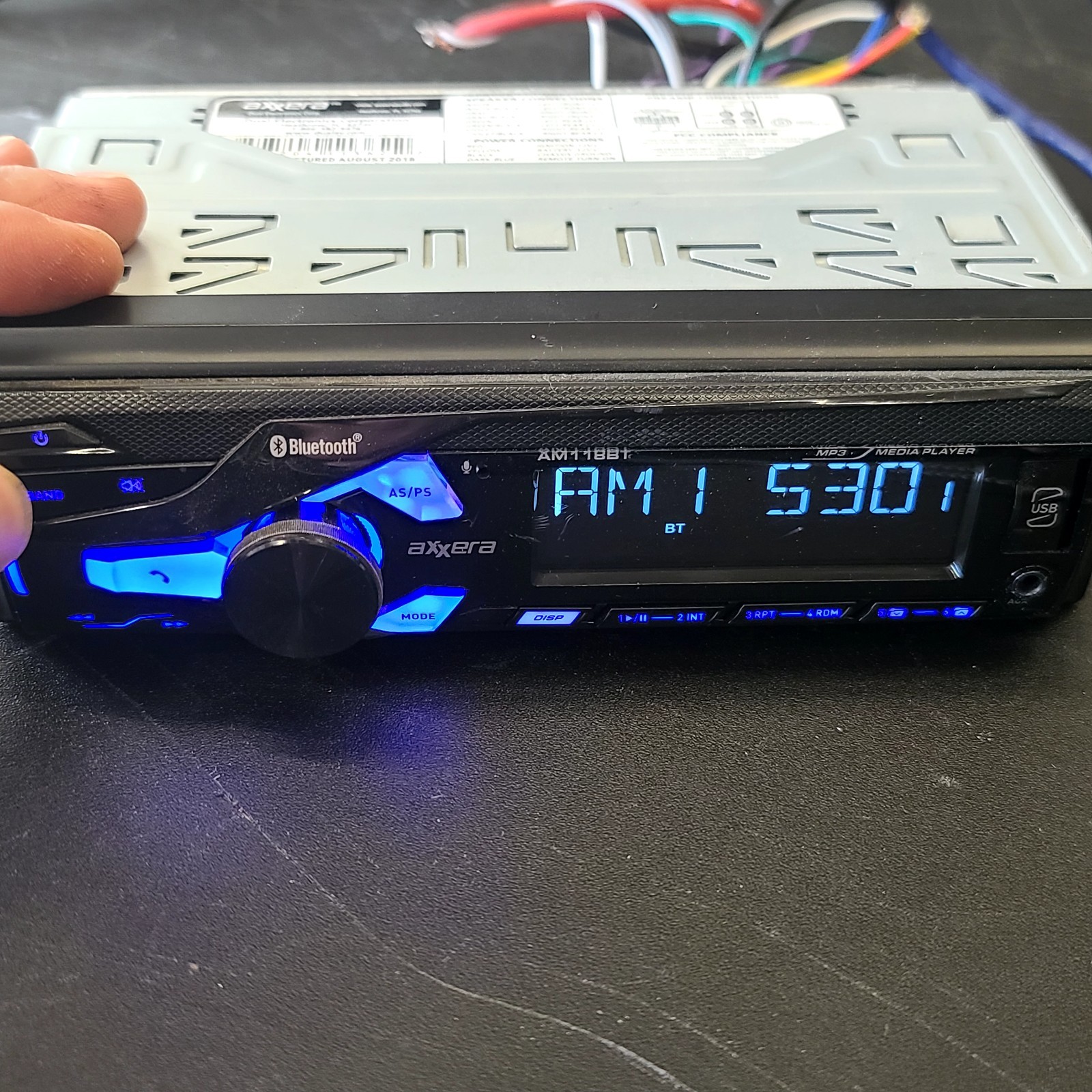 Axxera AM118BT Bluetooth, USB, AUX BLUE SCREEN 💙