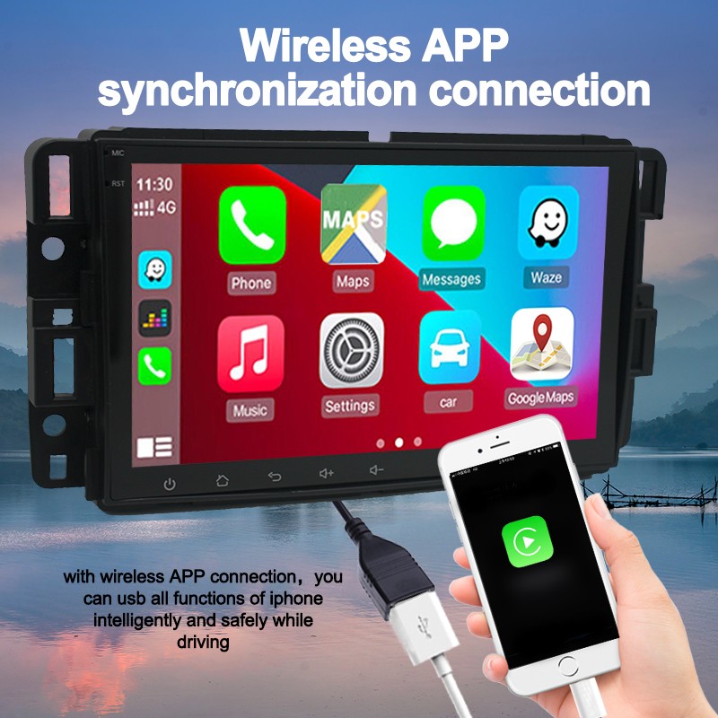 Apple CarPlay Bluetooth Eonon 8 Inch Android 10 Car Stereo Chevrolet, GMC, Buick
