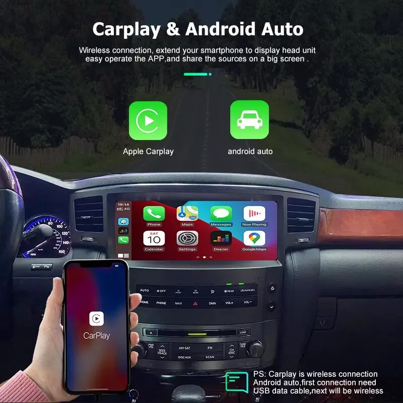 12.5″ Car Stereo Radio Auto Android Carplay 4+32GB For 2007-2015 Lexus LX570