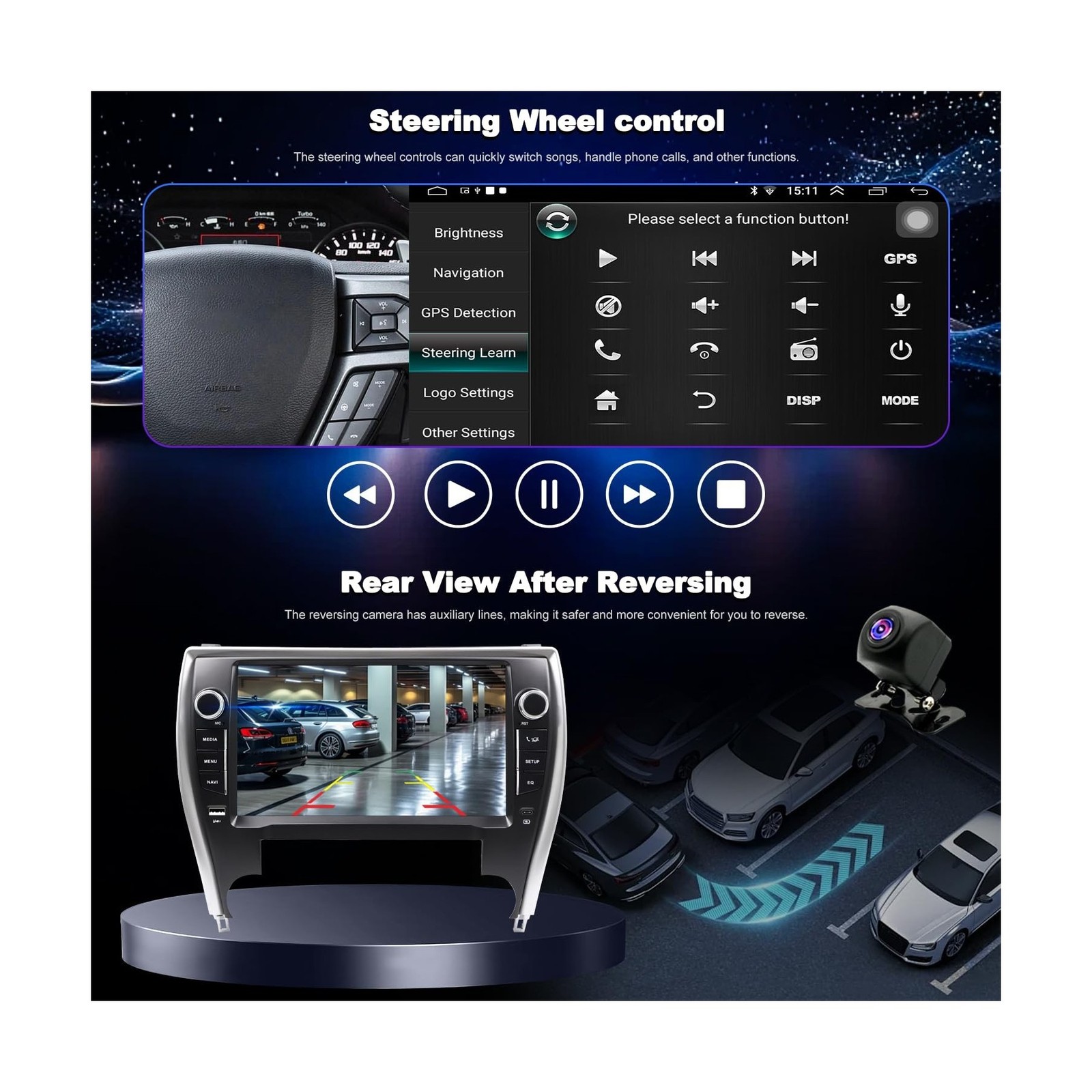 64G Upgrade Car Radio for Toyota Camry 2015 2016 2017, Android 13 Car Stereo,…