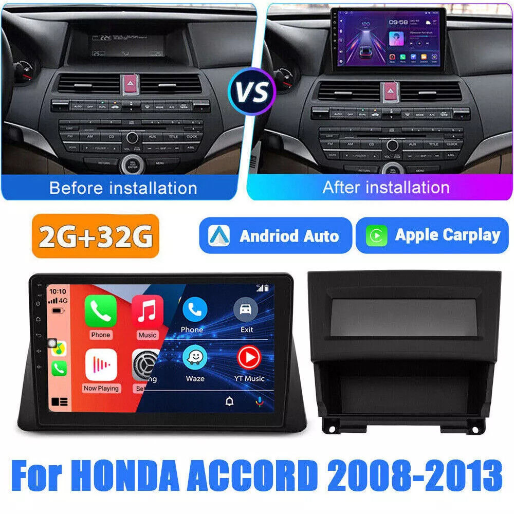 10″ ANDROID 13.0 APPLE CARPLAY CAR STEREO GPS RADIO FOR HONDA ACCORD 8 2008-2013