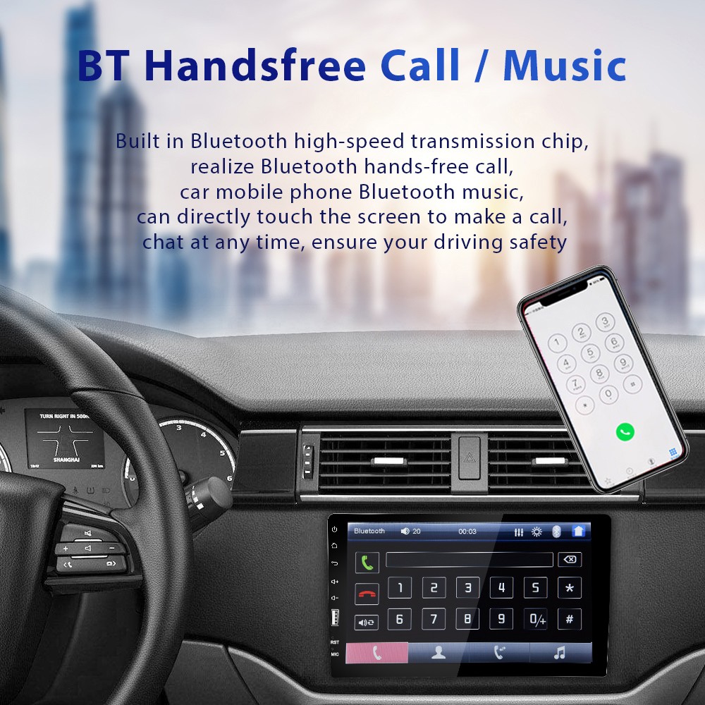 9″ 12V Single Din Car Stereo MP5 Carplay Radio Touch Screen Bluetooth Player FM