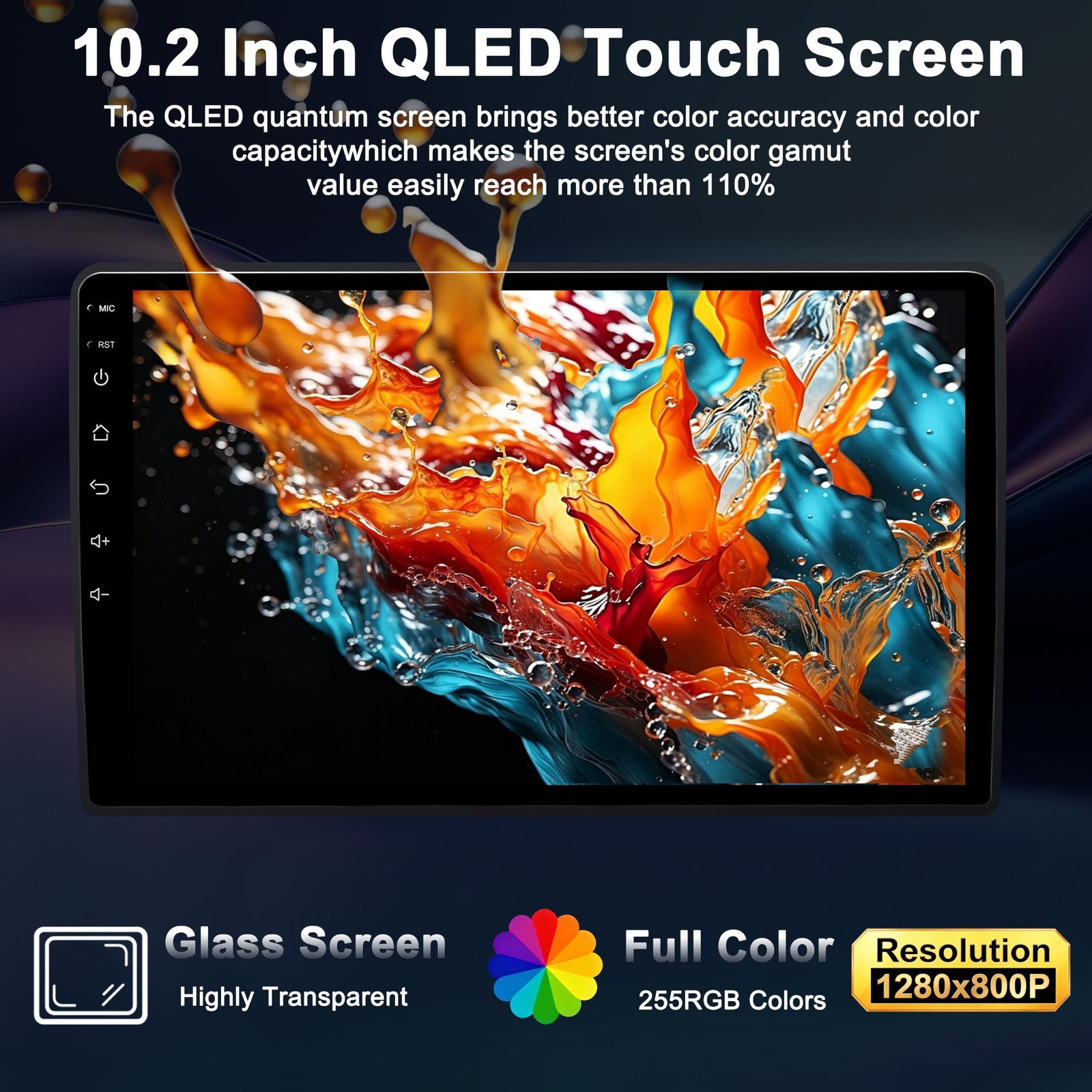 10″ Touchscreen Wireless Carplay Android Auto Stereo for 2008-2013 Honda Accord