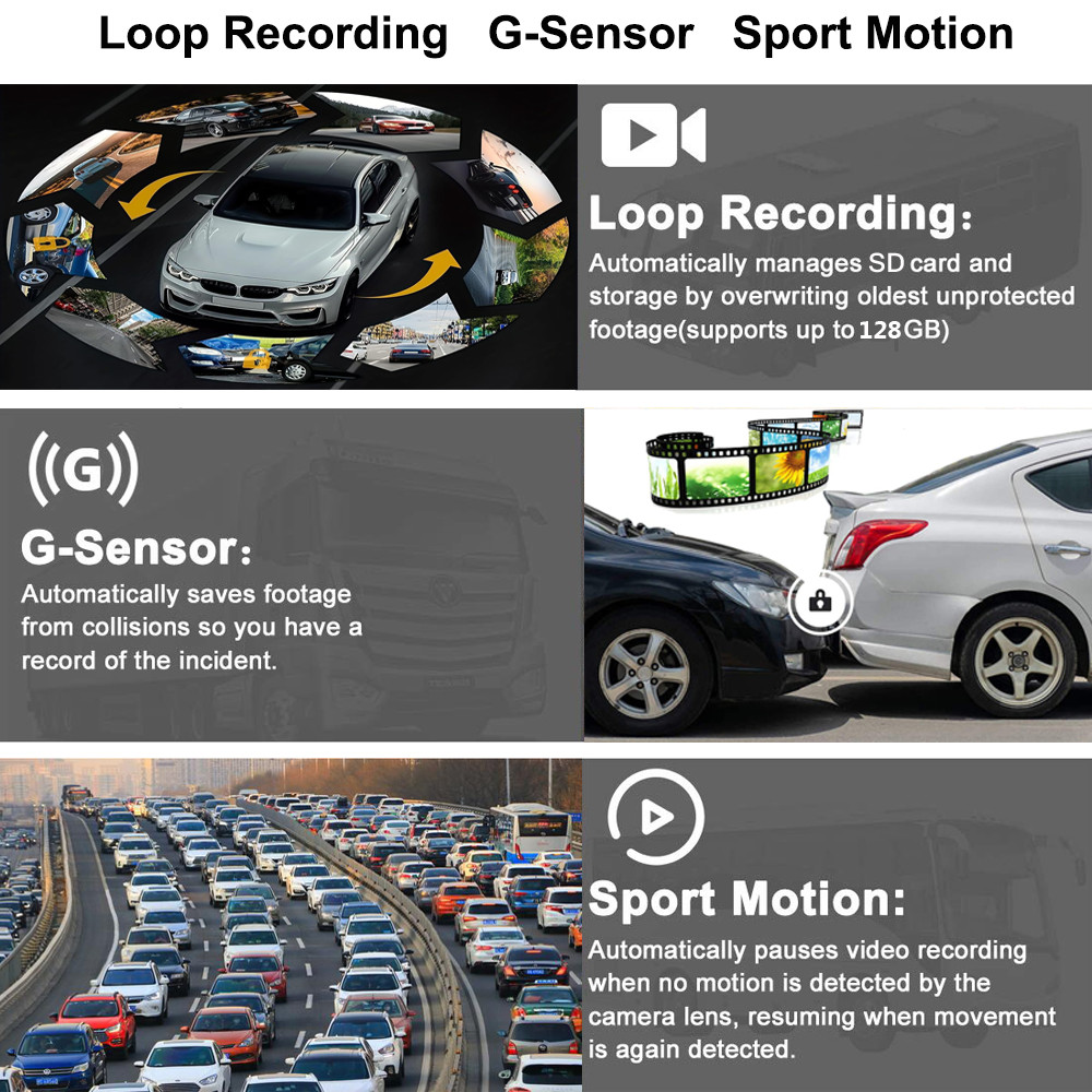 170° WiFi Dash Cam Recorder Car Camera HD 1080P Car DVR For Android Car Stereo