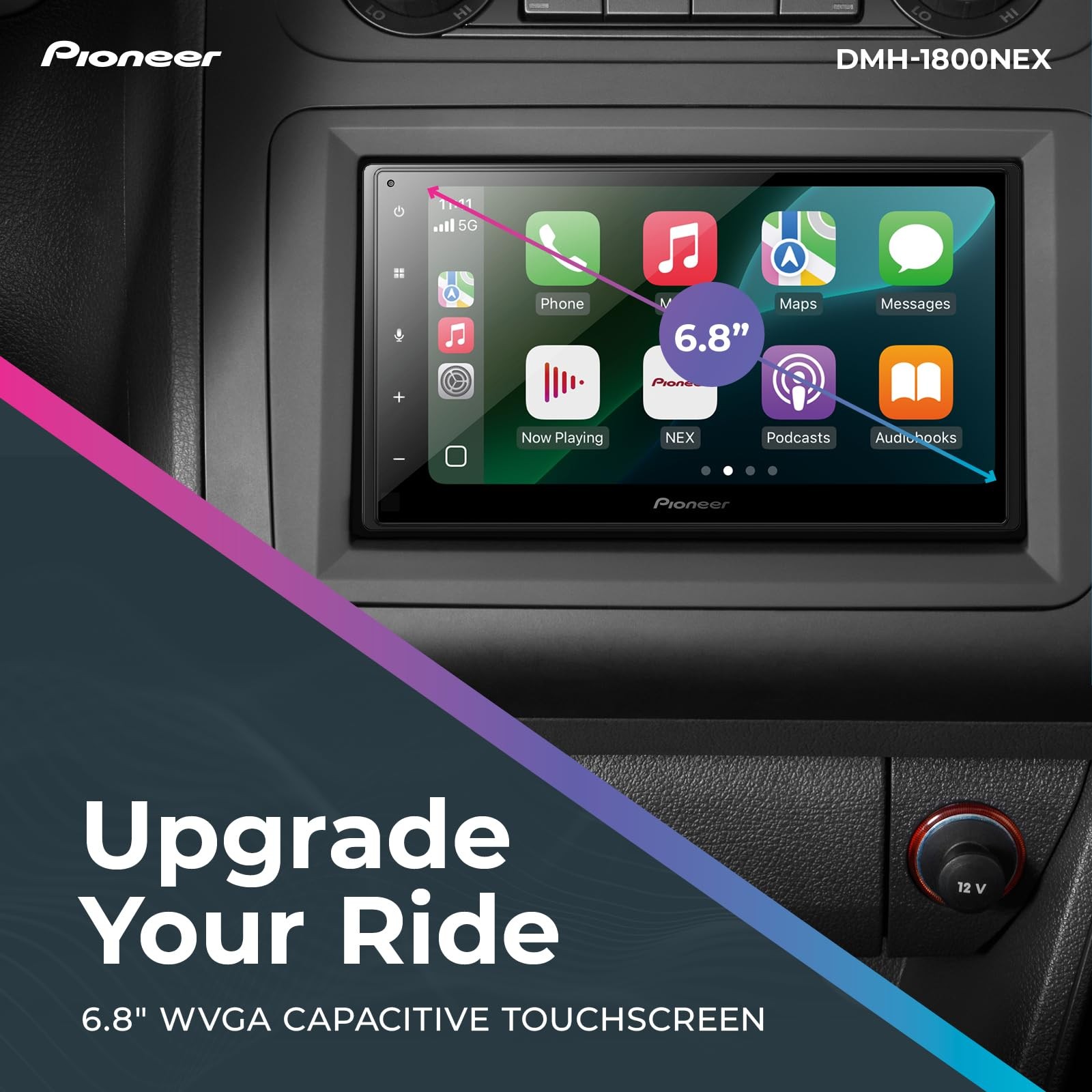 DMH-1800NEX 6.8″ Capacitive Touchscreen Double Din Car Stereo