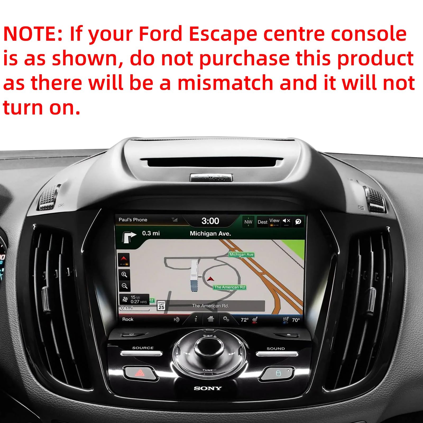 4+64G For Ford Escape 2013-19 Android AUTO Car Radio Stereo Carplay Nav 1280*800
